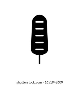 Termómetro con vector de icono de glifo