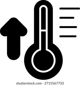 Design de ícone de estilo de glifos de termômetros