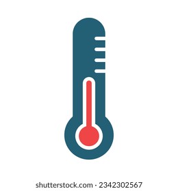 Icono De Dos Colores Termómetro Para Uso Personal Y Comercial.
