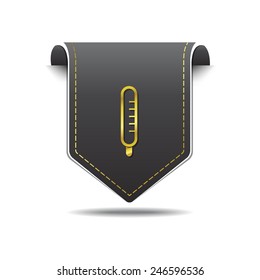 Thermometer golden Vector Icon Design