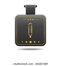 Thermometer golden Vector Icon Design