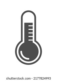 Icono gráfico termómetro en diseño plano. Signo del termómetro aislado sobre fondo blanco. Símbolo de medición de temperatura. Ilustración del vector