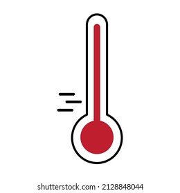 Thermometer, great design for any purposes. Vector illustration. stock image. 
