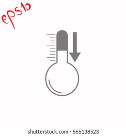 Thermometer grey icon.