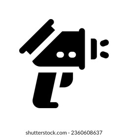 icono de glifo de arma termómetro. icono vector para tu sitio web, móvil, presentación y diseño de logotipo.
