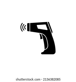 Plantilla de diseño de icono de arma de termómetro vector ilustración aislada