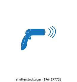 Thermometer Gun Icon vector design illustration symbol and background.