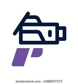 thermometer gun icon. vector dual tone icon for your website, mobile, presentation, and logo design.
