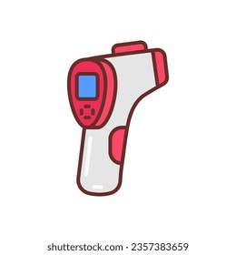 Icono de arma termómetro en vector. Ilustración
