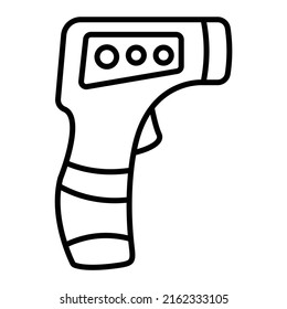 Icono de vector de arma termómetro. Se puede usar para imprimir, móviles y aplicaciones web.