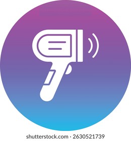 Ícone de vetor da arma de termômetro. Pode ser usado para impressão, aplicativos móveis e da Web.