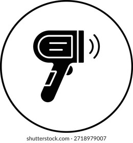 Thermometer Gun vector icon. Can be used for printing, mobile and web applications.