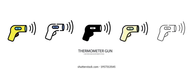 Thermometer Gun Vector Type Icon