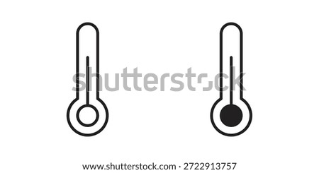 Thermometer half icon designs collection for mobile, ui, web.