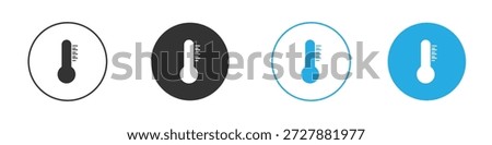Thermometer half icon drawing clipart symbol . Vector illustration