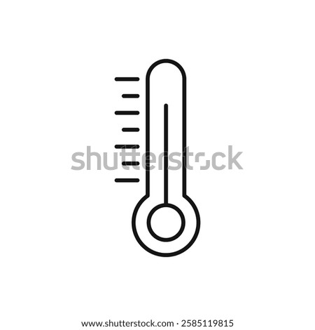 Thermometer half icon. simple thin line vector icon