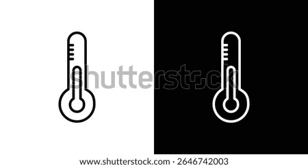 Thermometer half icon vector simple element illustration editable