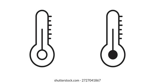 Projeto do logotipo dos semiícones do termômetro, ícones do pictograma
