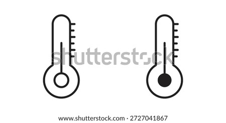 Thermometer half icons logo design, Pictogram Icons