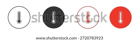Thermometer half icons simple flat silhouette vector illustration