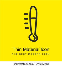 Thermometer hand drawn tool bright yellow material minimal icon or logo design