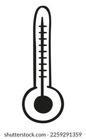 thermometer. Hand drawn vector illustration