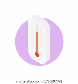 Thermometer with high temperature in isometry