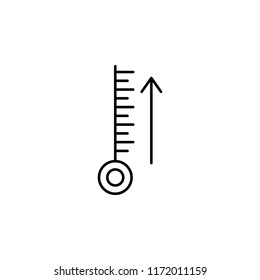 Thermometer, high temperature outline icon. Element of ecology icon for mobile concept and web apps. Thin line Thermometer, high temperature can be used for web and mobile