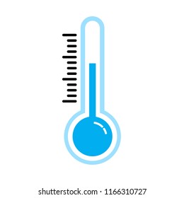 thermometer hot, cold icon vector -  illustration symbol measurement forecast weather