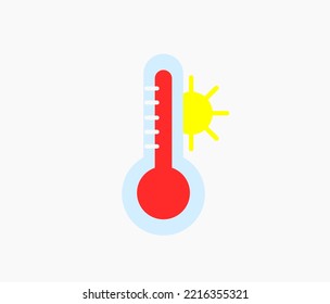 thermometer hot design icon isolated