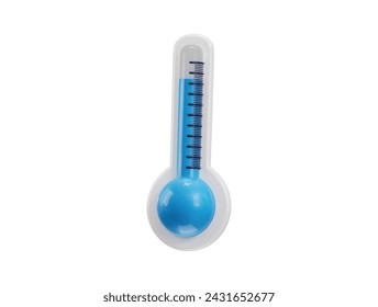 thermometer icon 3d rendering vector illustration