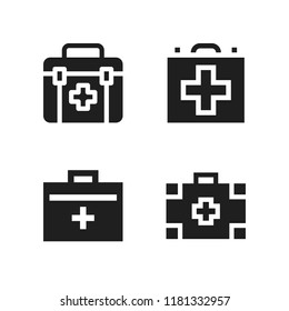 thermometer icon. 4 thermometer vector icons set. medical kit and first aid kit icons for web and design about thermometer theme