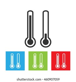 Thermometer icon. Abstract logo of thermometer isolated on white background. Flat vector illustration.