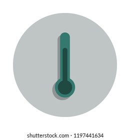 thermometer icon in badge style. One of web collection icon can be used for UI, UX