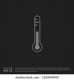 thermometer Icon - Black Creative Background