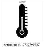 thermometer icon in black and white silhouette high quality professional detailed modern elegant