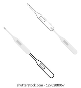 Thermometer icon cartoon. Single medicine icon from the big medical, healthcare cartoon.