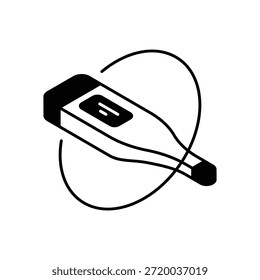 Icono de termómetro limpio y Ilustración vectorial moderna