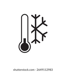 thermometer icon. thermometer cold icon - From forecast. Weather temperature thermometer line icon.