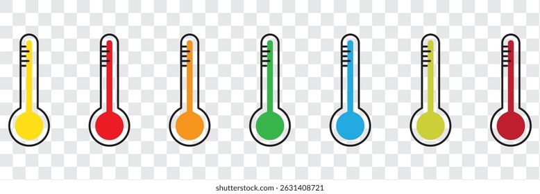 Thermometer icon cold heat warm weather vector 