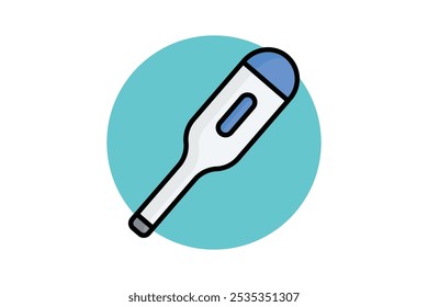 Thermometer icon. colored outline icon style. icon related to medical. health elements vector illustration