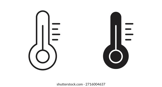 Concepto de icono de termómetro para infografía, Sitio web o App.