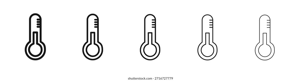 Diseño del icono del termómetro, logotipo, App, UI. Ilustración vectorial, EPS