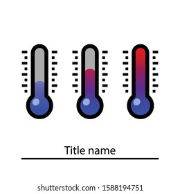 Thermometer icon design , measurement tool , medical 