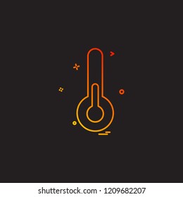 Thermometer icon design vector 