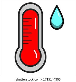 Thermometer-Icon-Design für Webanwendungen, App-Entwicklung