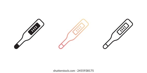 Diseño de icono de termómetro con fondo blanco ilustración de stock