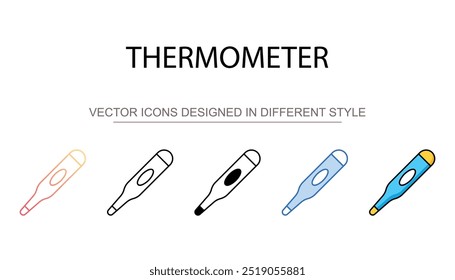 Thermometersymbol-Design mit weißem Hintergrund - Stockgrafik