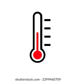 Thermometer icon device used to measure temperature.