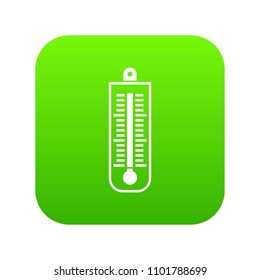 Thermometer icon digital green for any design isolated on white vector illustration